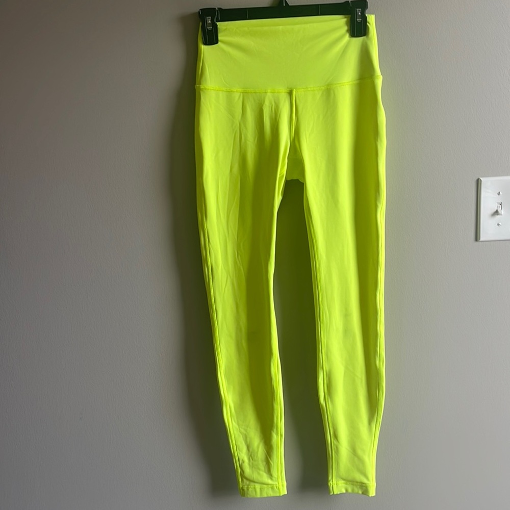 Neon yellow lululemon leggings